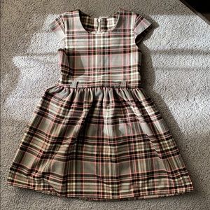 Cap sleeve plaid dress